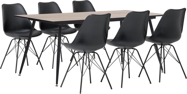 Montpellier & Concept Black ruokailuryhmä (1+6)