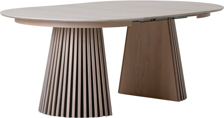 Metz jatkettava ruokapöytä 120/160/200x120cm, valkolakattu tammi