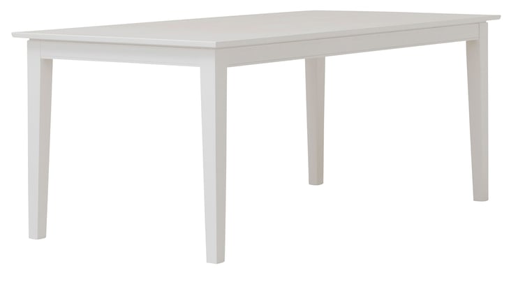 Kartano ruokailuryhmä 95x180 kuudelle valkoinen/harmaa istuin