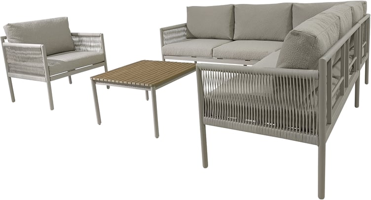 Harmony sohvaryhmä (kulmasohva 2k2+lepotuoli+sohvapöytä) khaki