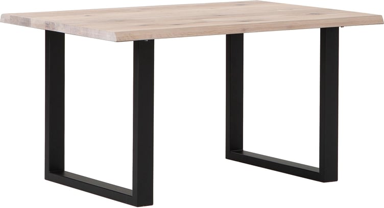 Estelle lankkupöytä 140x95 valkoöljytty, U-jalalla