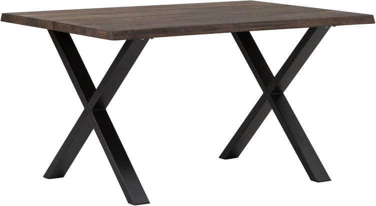 Estelle lankkupöytä 140x95 smoked tammi, X-jalalla