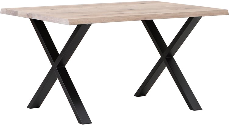 Estelle lankkupöytä 140x95 valkoöljytty, X-jalalla