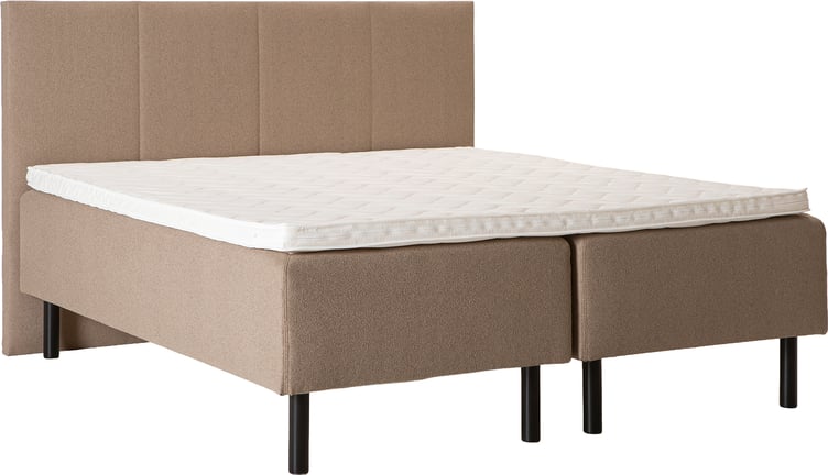 Unelle 500 Viscolux runkopatjasetti 5-vyöh. visco 160x200cm hard/medium, Fano 15 ruskea, mustat puujalat (sis. Memory-petauspatja soft + raita-pääty)