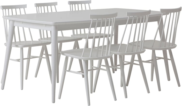 Reino ruokailuryhmä 170x95 kuudelle, valkoinen