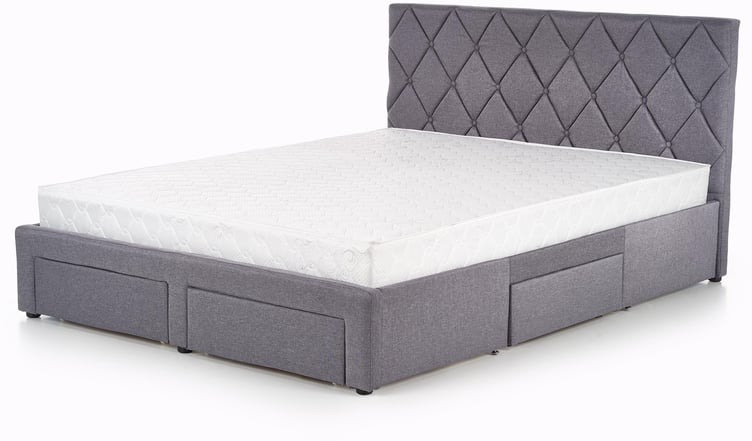 Bettina sänky 160X200 säilytyslaatikoilla, harmaa