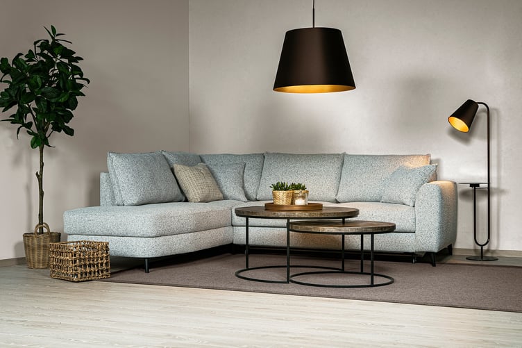 Bellus® Lucca vuodeavokulmasohva (vasen), vaaleanharmaa