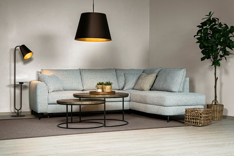 Bellus® Lucca vuodeavokulmasohva (oikea), vaaleanharmaa