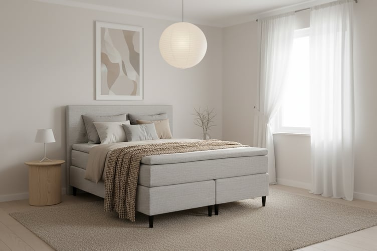 Salla jenkkisänky 160x200 cm (hard) Eleni 804 vaaleanharmaa