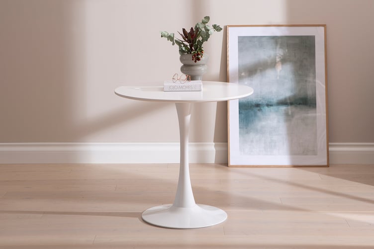 Apollo ruokapöytä pyöreä 80cm valkoinen