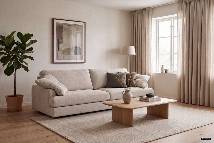 Avec 4-ist. sohva, Elenor 6602 beige