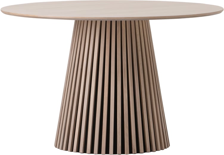 Metz ruokapöytä pyöreä 120 cm valkolakattu tammi