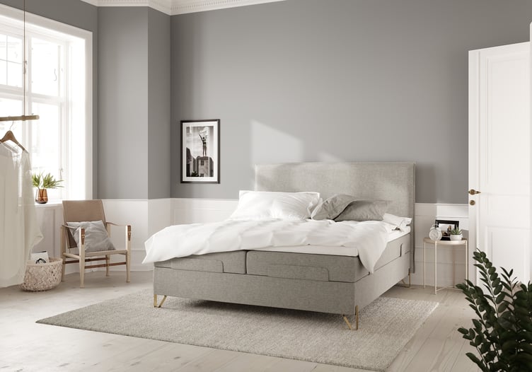 Wonderland Vip moottorisänky 180x200 (x-firm) beige + Superior Latex Split -petauspatja