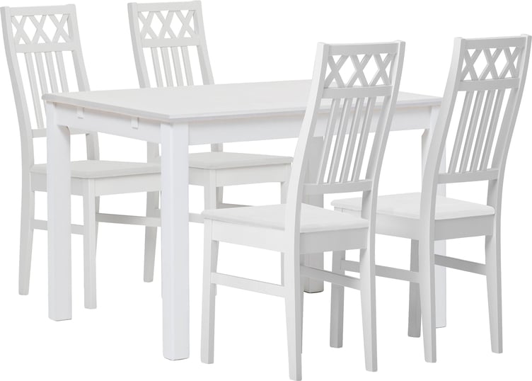 Hovi ruokailuryhmä 120x85 neljälle, valkoinen