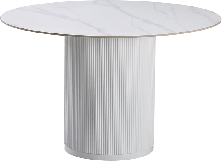 North Collection Kalida ruokapöytä pyöreä 120cm valkoinen