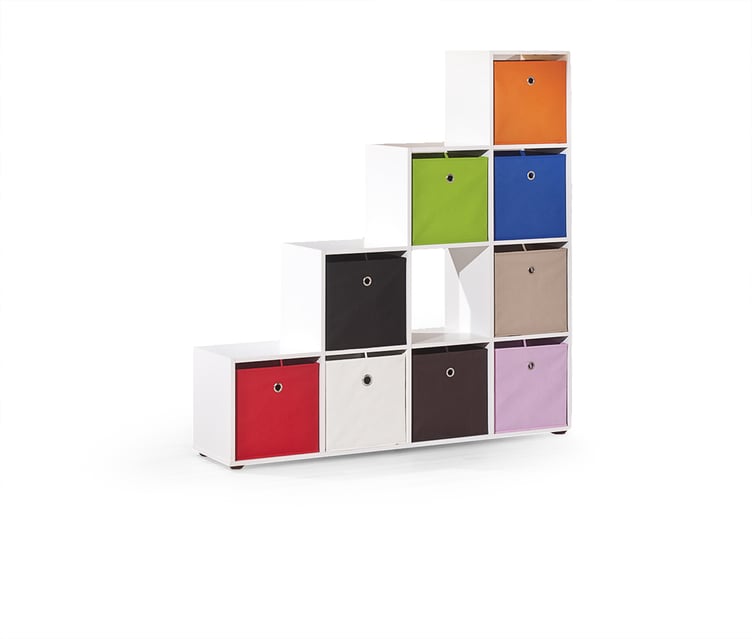 Fiona hyllykkö (10 lokeroa), valkoinen