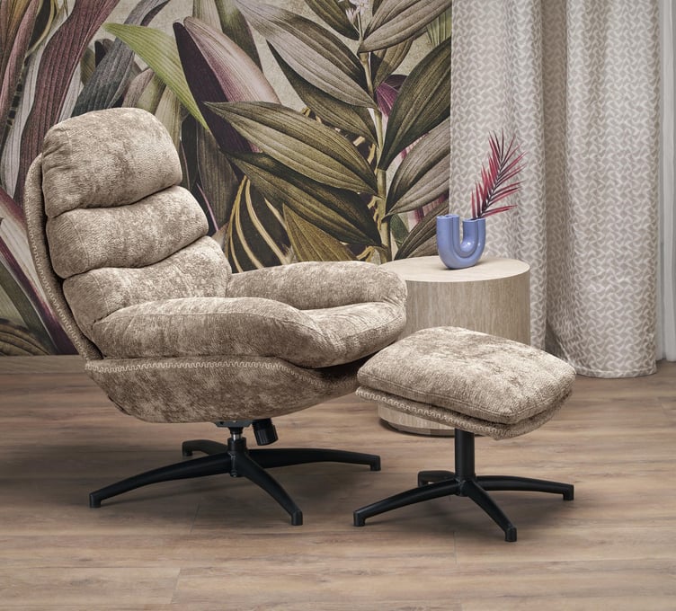 Ruben nojatuoli+rahi, beige