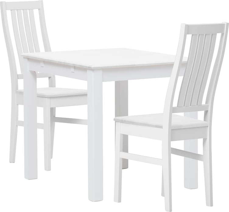 Hovi ruokailuryhmä 70x85 kahdelle, valkoinen
