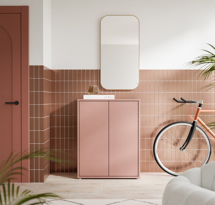 Kajo eteiskaappi 2 ovea terracotta