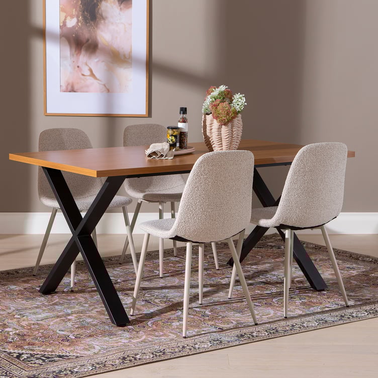Cenni & Maria ruokailuryhmä 160x90cm neljälle, tammi (melamiini) / beige