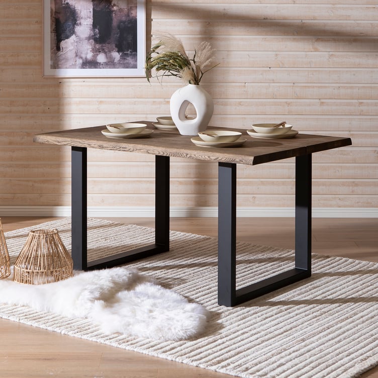 Estelle lankkupöytä 140x95 smoked tammi, U-jalalla