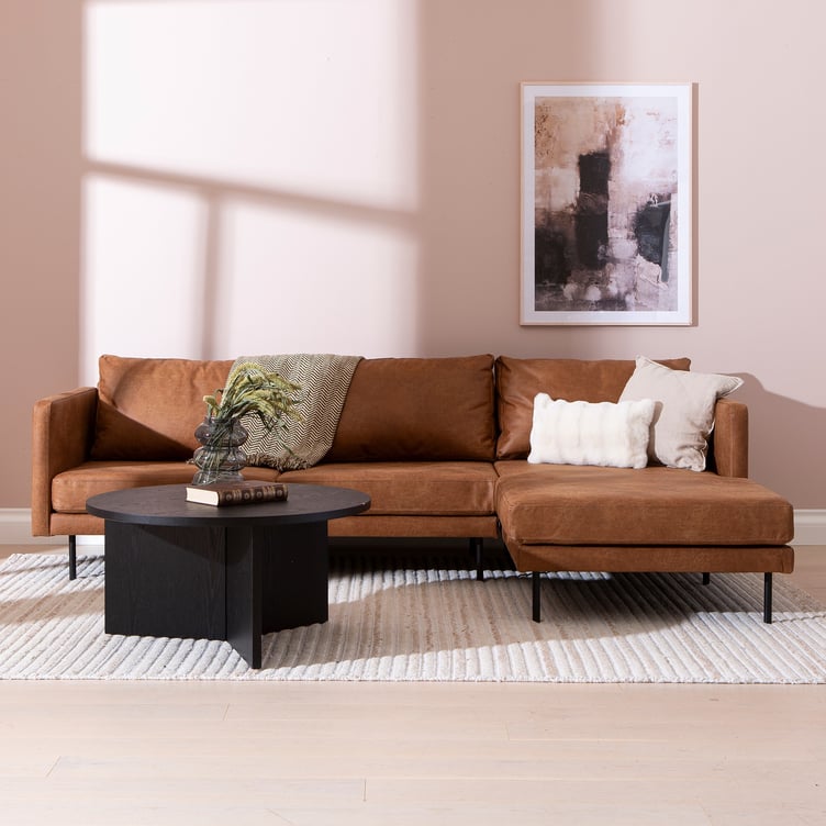 Copenhagen Scandic divaanisohva (oikea), Essenza cognac / mustat jalat