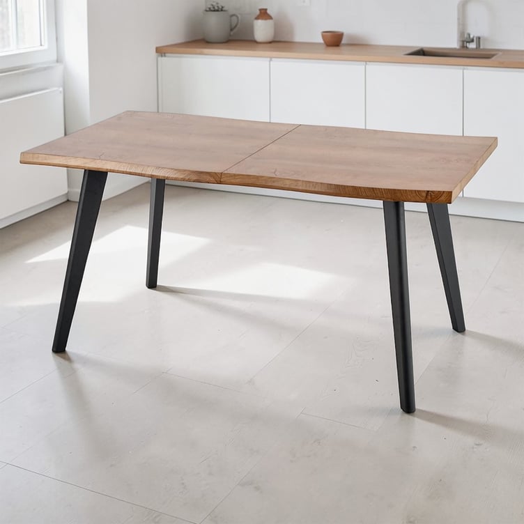 Sola ruokapöytä jatkettava 150-210cm, natural tammi (mdf) / musta