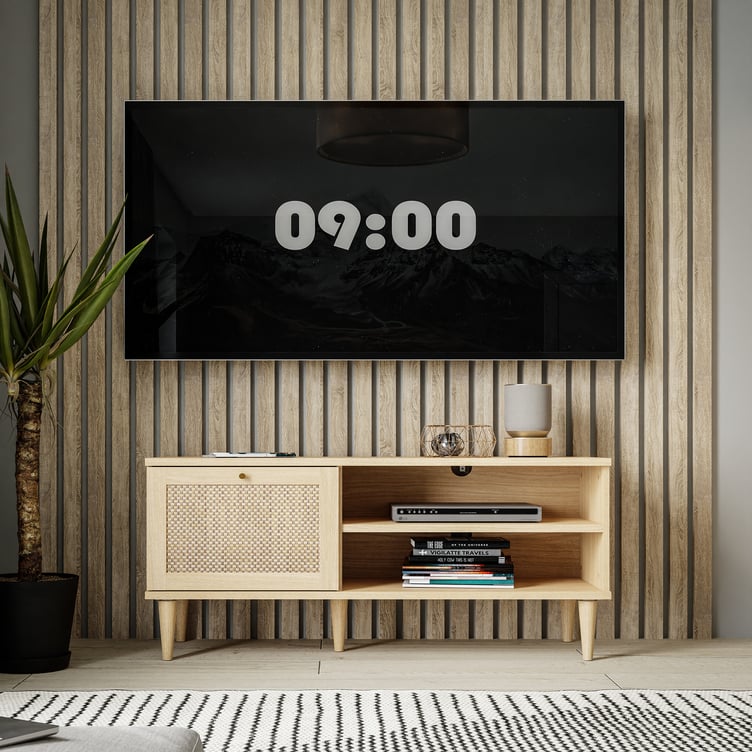 Paju tv-taso, pieni, tammi/polyrottinki