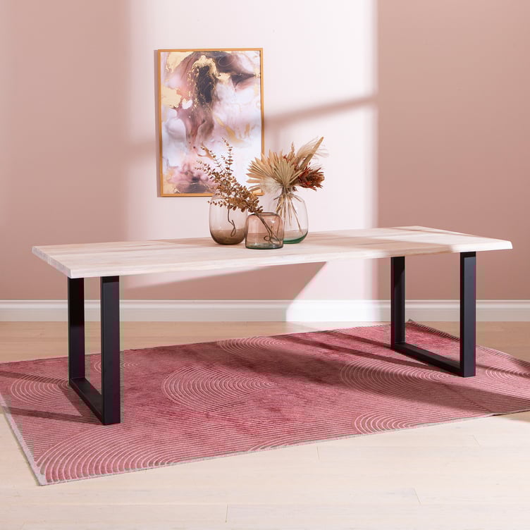 Estelle lankkupöytä 240x95 valkoöljytty tammi, U-jalalla