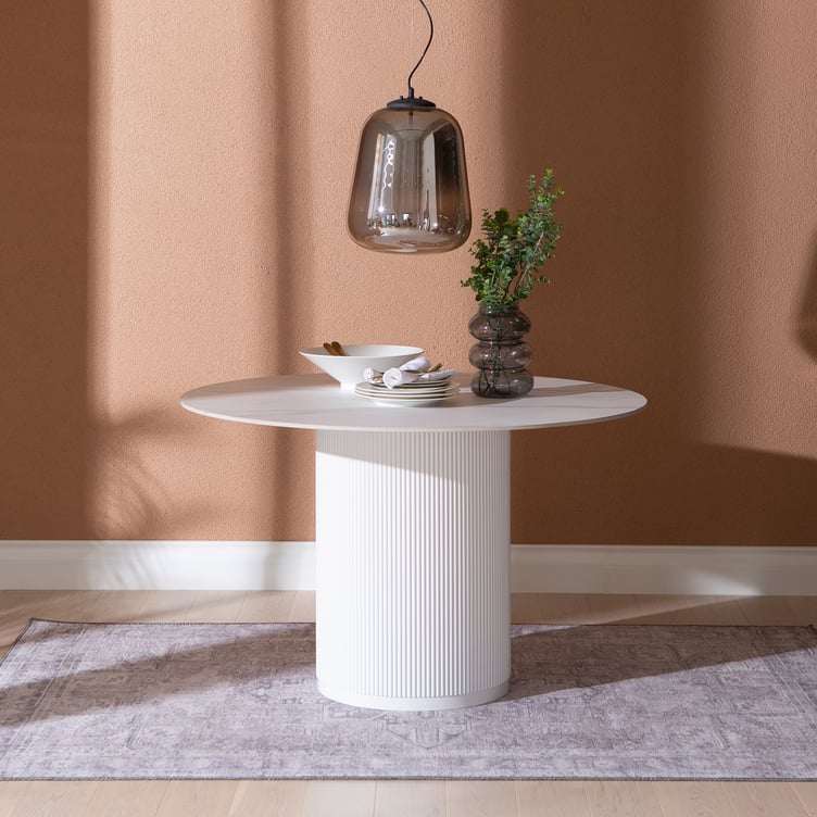 North Collection Kalida ruokapöytä pyöreä 120cm valkoinen