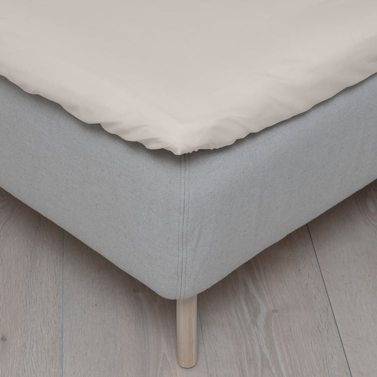 Hoie muotoonommeltu aluslakana 120x200 cm beige