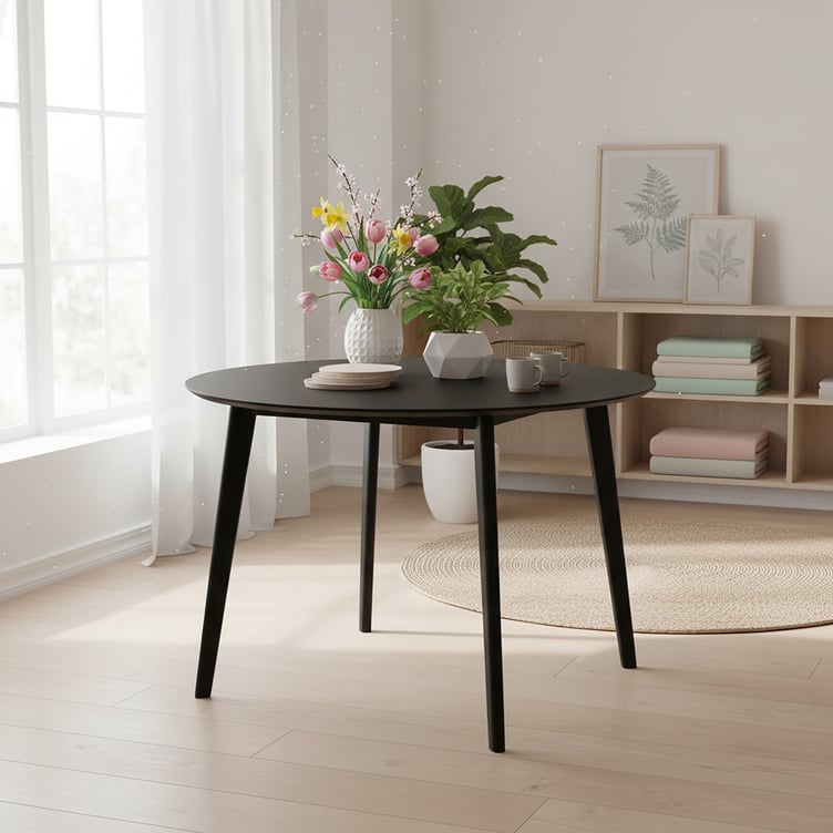 House Nordic Vojens ruokapöytä pyöreä 105cm, musta
