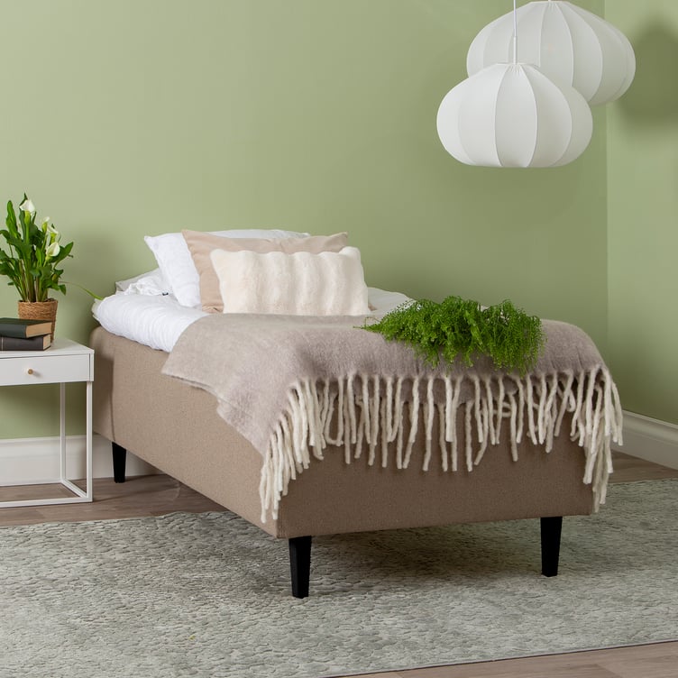 Unelle 500 Viscolux runkopatja 5-vyöh. visco 80x200cm medium, Fano 15 ruskea, mustat puujalat (sis. Memory-petauspatja soft)