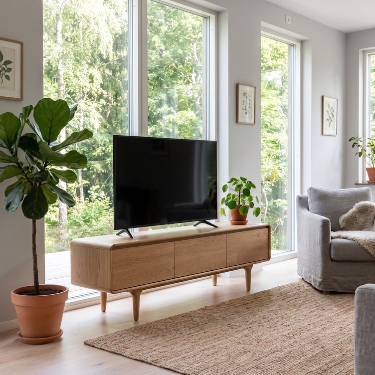 Bacoli tv-taso 200 cm, natural tammi (viilu)