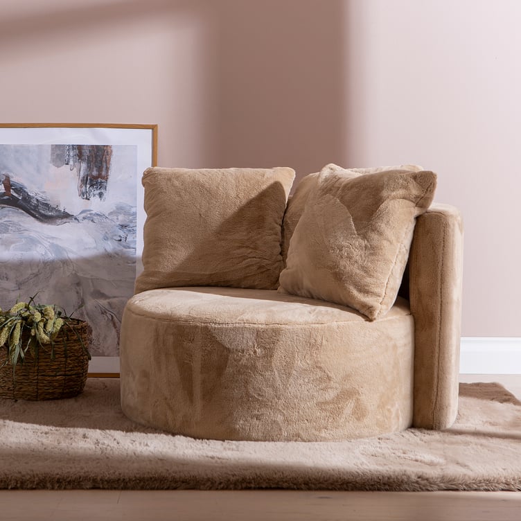 Kelzo divaani, beige karvaverhoilu