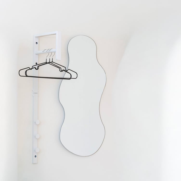 House Nordic Trento vaateteline 82 cm, metallinen, valkoinen