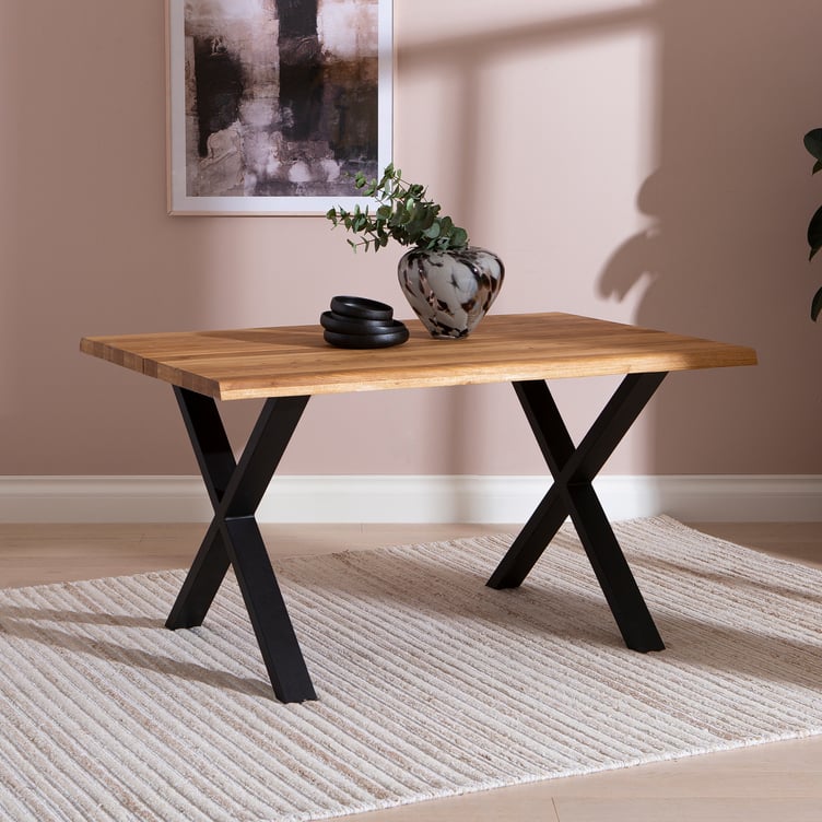 Estelle lankkupöytä 140x95 öljytty tammi, X-jalalla