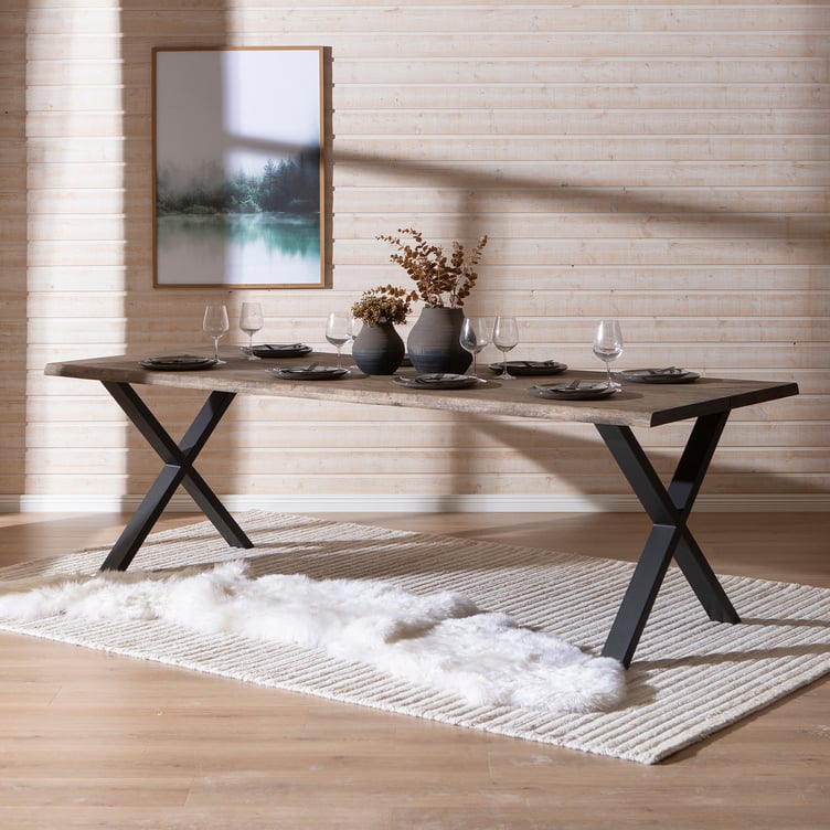 Estelle lankkupöytä 240x95 smoked tammi, X-jalalla