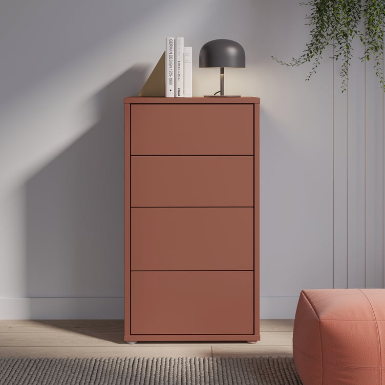 Kajo lipasto 4-ltk kapea terracotta