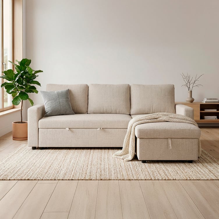 Stanley vuodedivaanisohva, beige (vaihdettava kätisyys)