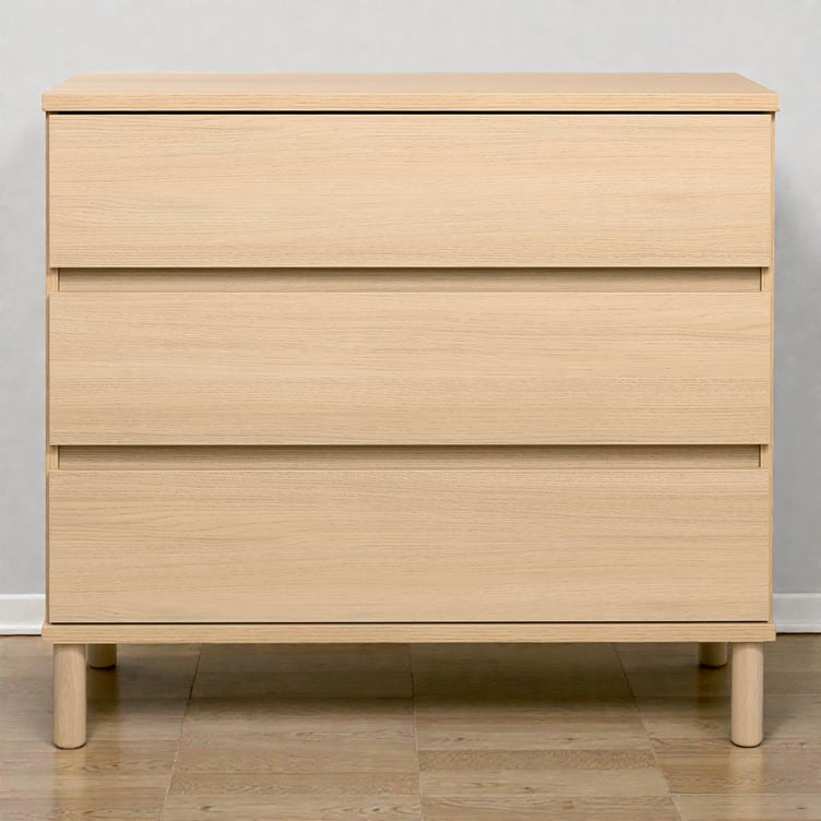 Sata lipasto nro 15. 92cm 3-ltk vaalea tammi, pyöreä jalka