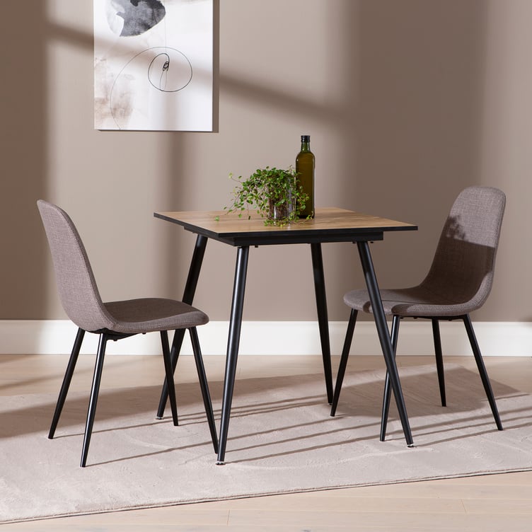 Montpellier & Maria ruokailuryhmä 70x70cm kahdelle, puunsävy/harmaa