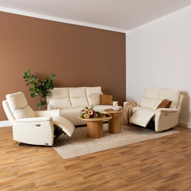 Loungea Padova sohvaryhmä 3+2+1, valkoinen nahka/pvc