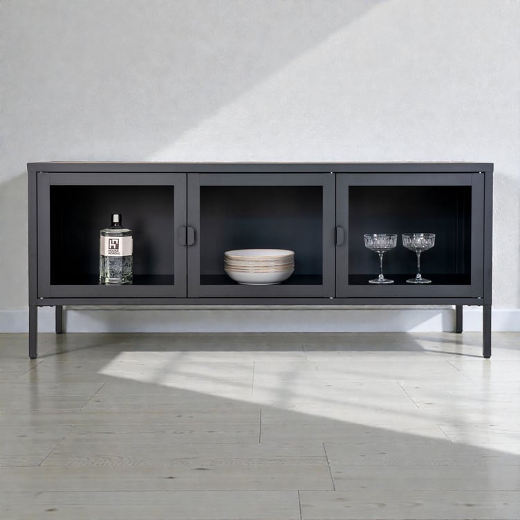 House Nordic Brisbane tv-taso 130x40x55 cm, musta
