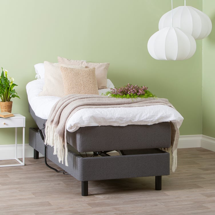 Unelle 300 moottorisänky pocket 5-vyöh. 80x200cm, Fano 93 tummanharmaa, sis. jalat 60031mu