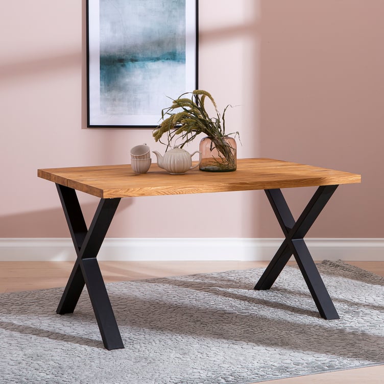 Isla lankkupöytä 140x95 öljytty tammi, X-jalalla