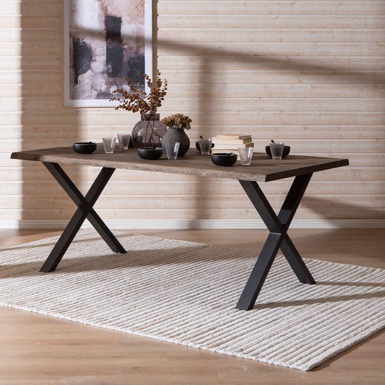 Estelle lankkupöytä 190x95 smoked tammi, X-jalalla