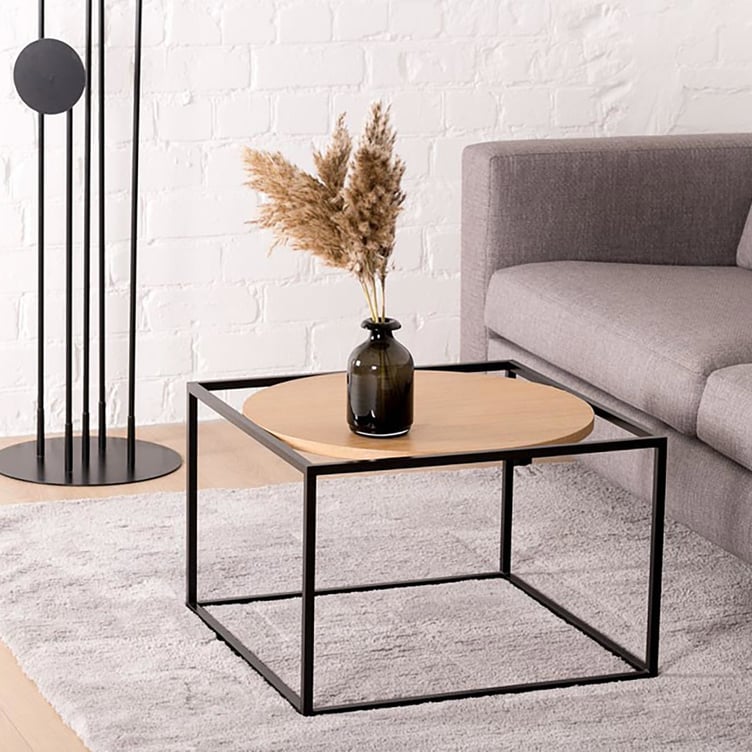 Forest sohvapöytä 60x60, musta/tammi