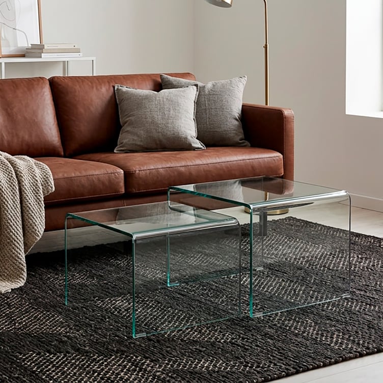Venture Design Dawn sarjapöytä 2kpl 50x45x33cm + 45x45x30cm, 10mm lasi