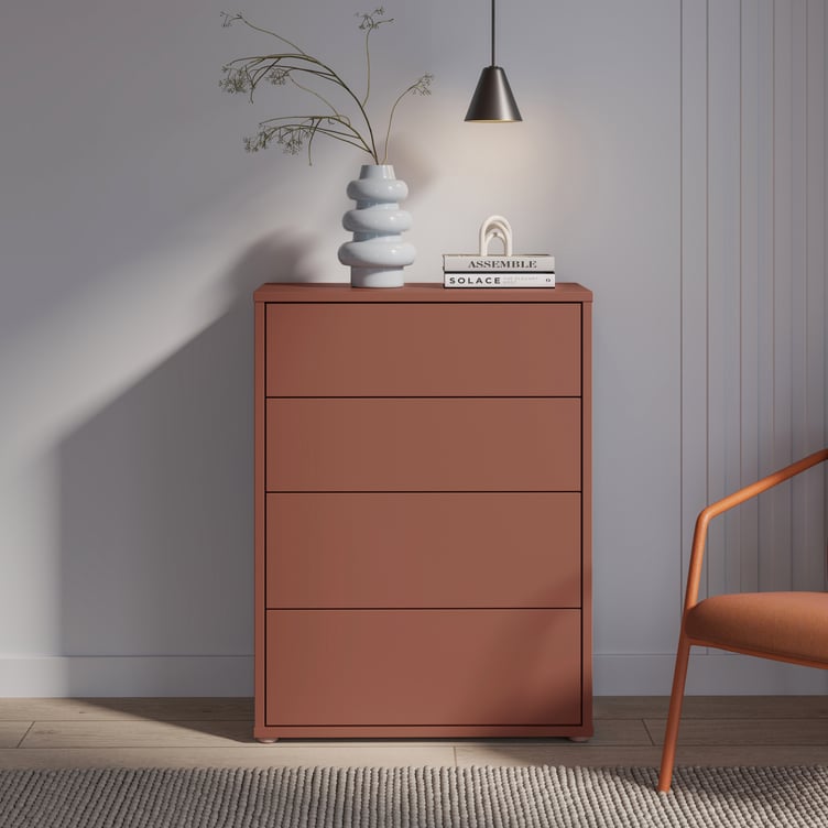 Kajo lipasto 4-ltk leveä terracotta